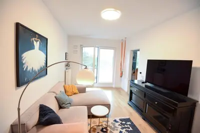 Telewizja i/lub zestaw kina domowego w obiekcie Blue Haven Warsaw