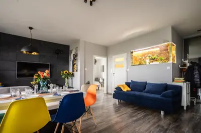 Część wypoczynkowa w obiekcie Apartament WawaBed