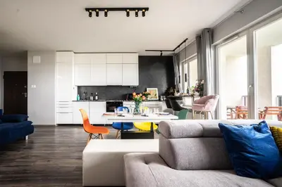 Kuchnia lub aneks kuchenny w obiekcie Apartament WawaBed