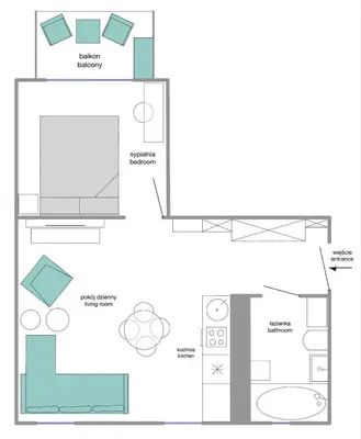 Plan piętra w obiekcie Pauline Apartments