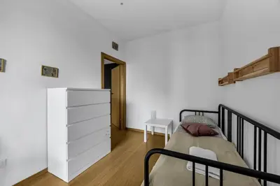 Łóżko lub łóżka w pokoju w obiekcie Bielany Business - Balcony, Parking - by Rentujemy