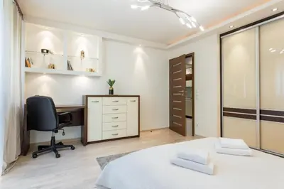 Łóżko lub łóżka w pokoju w obiekcie Golden Apartments Warsaw - Best Location in City Center Grzybowska 5