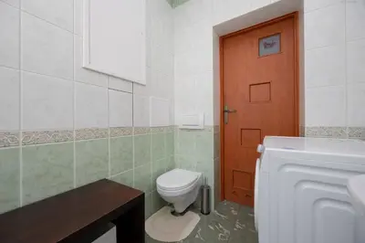 Łazienka w obiekcie Family Apartment in Warsaw with Desk and Bathtub by Noclegi Renters
