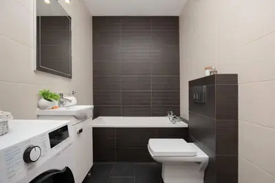 Łazienka w obiekcie Stylowy Apartament w Warszawie Sypialnia & Parking w Garażu by Noclegi Renters
