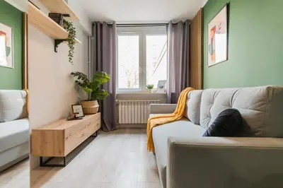 Część wypoczynkowa w obiekcie Close-Urban Chic -3 Bedrooms - Warsaw Stays - Ogrodowa