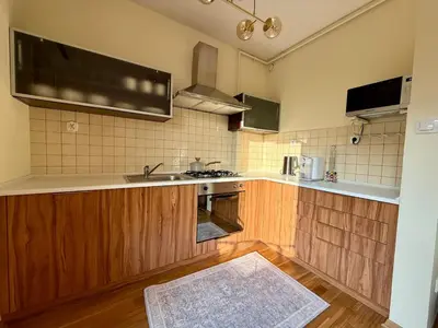 Kuchnia lub aneks kuchenny w obiekcie Cozy studio in the heart of Old Prague, walking distance to the Old Town, Zoo, Prague Park and National Stadium