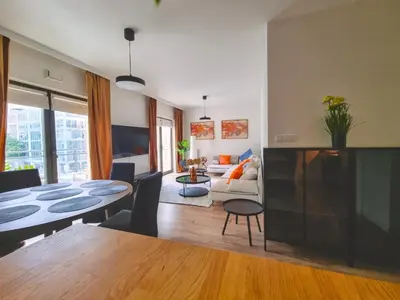 Część wypoczynkowa w obiekcie Duży apartament w sercu miasta