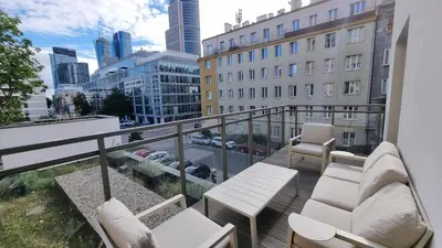 Część wypoczynkowa w obiekcie Duży apartament w sercu miasta