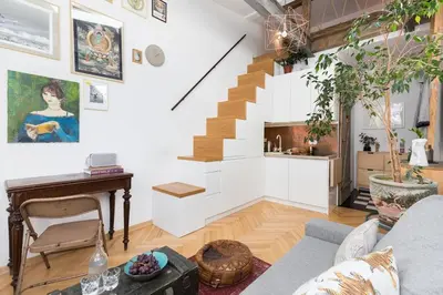 Część wypoczynkowa w obiekcie Boho Nest Warsaw - Cozy Studio