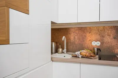 Kuchnia lub aneks kuchenny w obiekcie Boho Nest Warsaw - Cozy Studio
