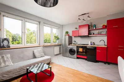 Plan piętra w obiekcie Praga Darłowska Artistic Apartment by BookingHost