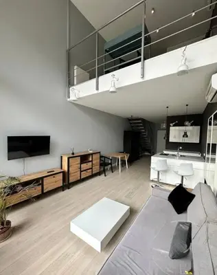 Telewizja i/lub zestaw kina domowego w obiekcie Qbik Apartments