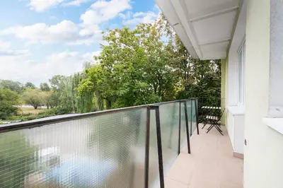 Balkon lub taras w obiekcie Afrykańska Deluxe Apartment by BookingHost