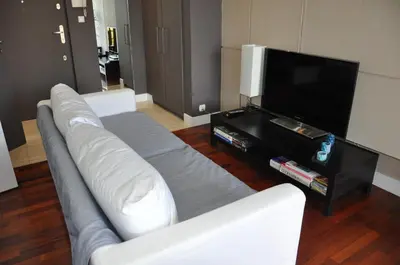 Telewizja i/lub zestaw kina domowego w obiekcie Apartament Mokotow