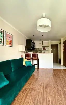 Telewizja i/lub zestaw kina domowego w obiekcie Cozy Stay Jana Pawła II Avenue Apartment