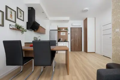 Część wypoczynkowa w obiekcie Glamorous apartment near Paley and Medicover-Handelsmana 3rd