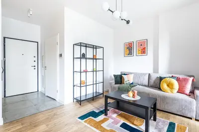 Część wypoczynkowa w obiekcie Business Suite Grzybowska 37 by VAYA STAYS
