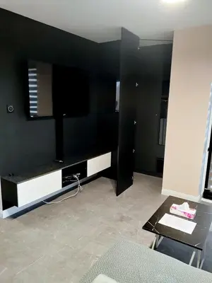 Telewizja i/lub zestaw kina domowego w obiekcie Newly Renovated Apartment! Center and Lake view!