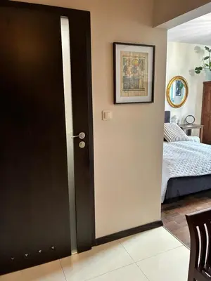 Łóżko lub łóżka w pokoju w obiekcie Deluxe Apartament na wyłączność z darmowym parkingiem w garażu fv