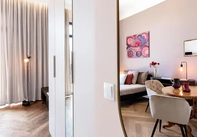 Łóżko lub łóżka w pokoju w obiekcie SOHO by VAYA STAYS