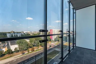 Balkon lub taras w obiekcie Kasprzaka 31 - B by Homeprime