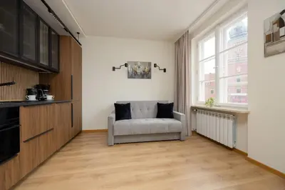 Część wypoczynkowa w obiekcie Heart of Old Town CityView Apartment with by Noclegi Renters