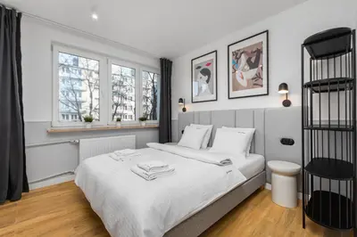 Łóżko lub łóżka w pokoju w obiekcie Apartamenty Pańska PREMIUM by Your Freedom