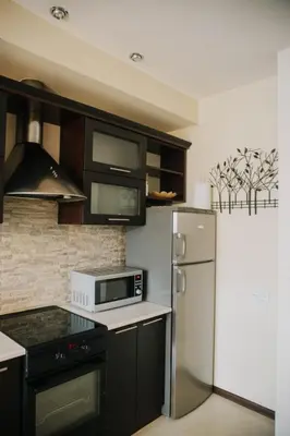 Kuchnia lub aneks kuchenny w obiekcie Etiuda Resident Apartment Mokotów, metro Służew