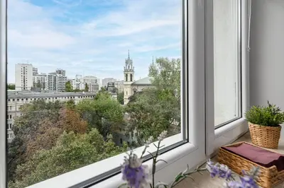 Balkon lub taras w obiekcie Lumina Apart near Palace of Culture