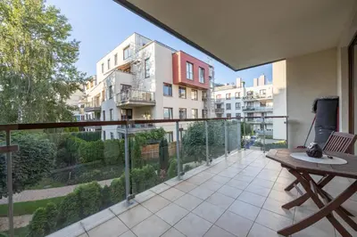 Balkon lub taras w obiekcie Apartament Klimczaka 22