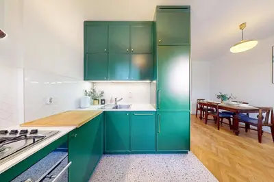 Kuchnia lub aneks kuchenny w obiekcie Greenview Apartment Zoliborz