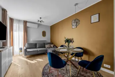 Część wypoczynkowa w obiekcie Praga Apt - Parking, Terrace - by Rentujemy