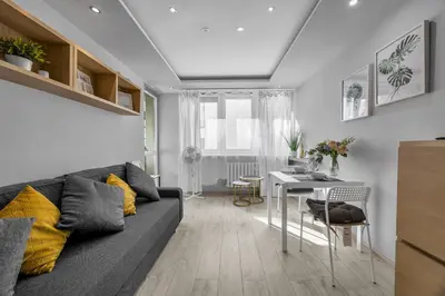 Część wypoczynkowa w obiekcie Rondo ONZ Apt - Top Location, Balcony - by Rentujemy