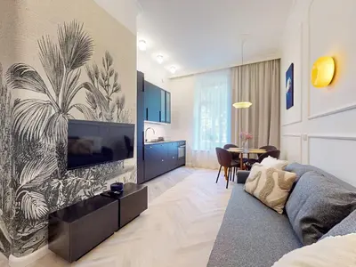 Telewizja i/lub zestaw kina domowego w obiekcie Elektoralna Premium Apartment City Center