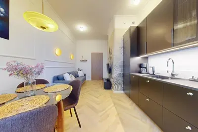 Kuchnia lub aneks kuchenny w obiekcie Elektoralna Premium Apartment City Center