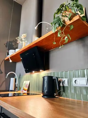 Kuchnia lub aneks kuchenny w obiekcie Loft Apartment Warsaw Centrum lok 4