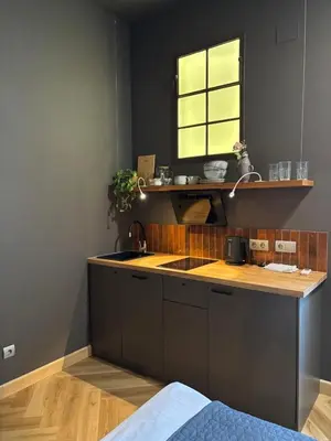 Kuchnia lub aneks kuchenny w obiekcie Apartment Loft Center Warsaw lok 1