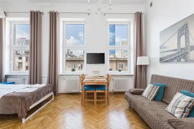 Telewizja i/lub zestaw kina domowego w obiekcie Latte Apartment