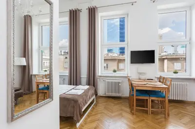 Telewizja i/lub zestaw kina domowego w obiekcie Latte Apartment