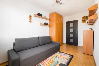 Część wypoczynkowa w obiekcie Park Skaryszewski Homely Apartment by BookingHost