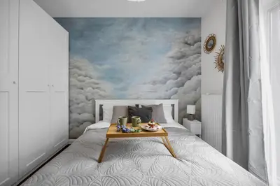 Łóżko lub łóżka w pokoju w obiekcie Praga Apartment - Parking, Terrace - by Rentujemy