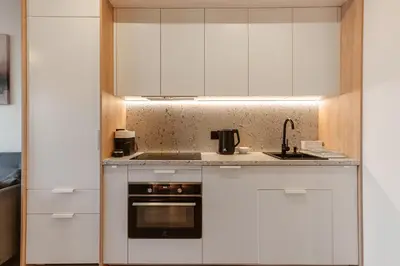 Kuchnia lub aneks kuchenny w obiekcie Luxury Apartment Mennica Residence City Center with parking by P&M