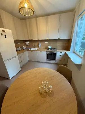 Kuchnia lub aneks kuchenny w obiekcie Friends & Family KEN Apartment 80m2, metro Stoklosy