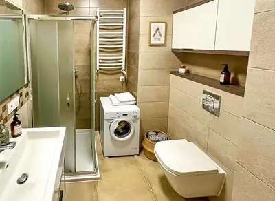 Łazienka w obiekcie Odolany Apartment, Wola, WI-FI, Parking, Jana Kazimierza 32, Balkon, 31m2