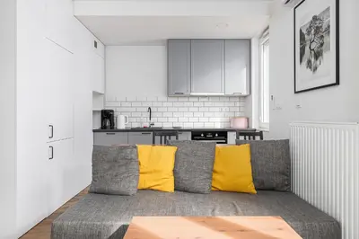 Kuchnia lub aneks kuchenny w obiekcie RentPlanet - Fort Wola