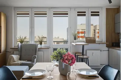 Część wypoczynkowa w obiekcie Kobielska 17 Comfort Living by Solarento