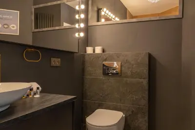 Łazienka w obiekcie Warsaw Marina Apartment, 3 Bedrooms, Balcony, Garage