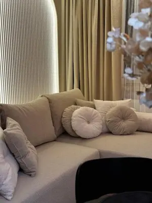 Część wypoczynkowa w obiekcie Family & Business Apartments PREMIUM No 2 - 1 Bedroom with Private Jacuzzi, Balcony, Parking
