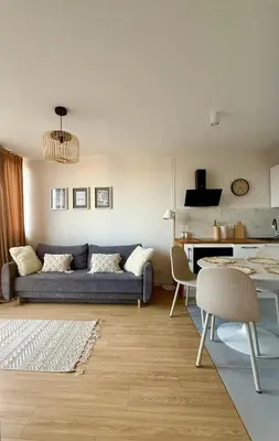 Część wypoczynkowa w obiekcie Cozy Stay Krochmalna Apartment