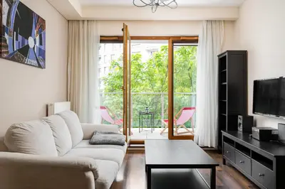 Plan piętra w obiekcie Rydygiera Green View Apartment by BookingHost